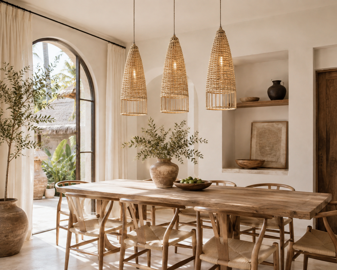 Aizen Natural Rattan Pendant Shade