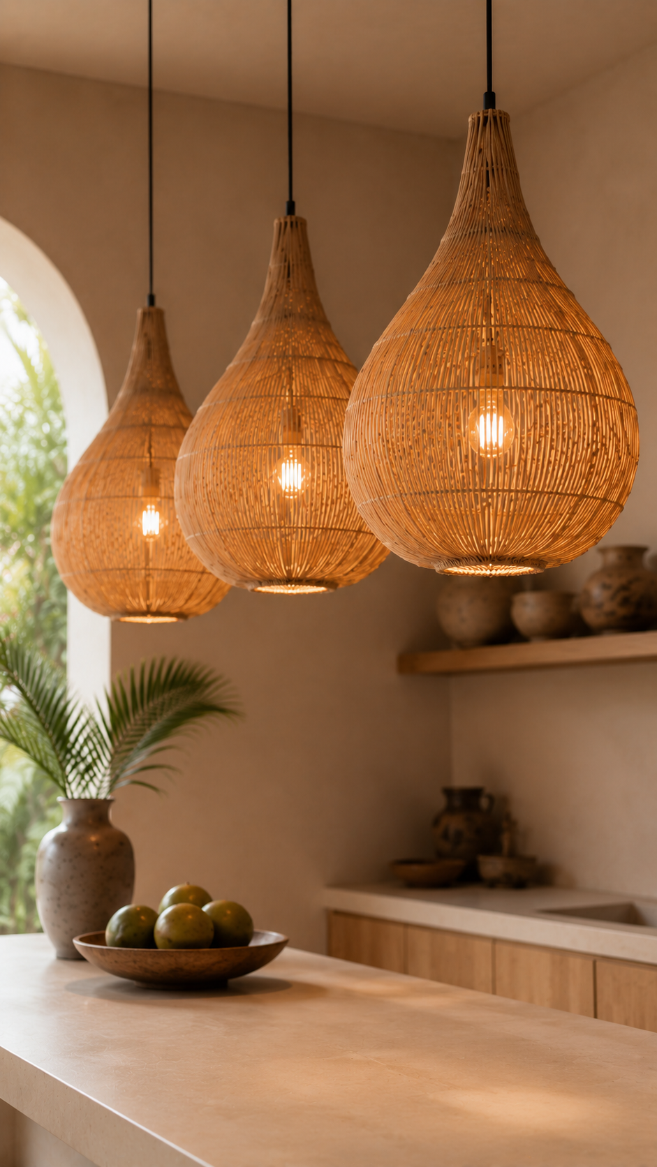 Alannah Handwoven Rattan Pendant Light