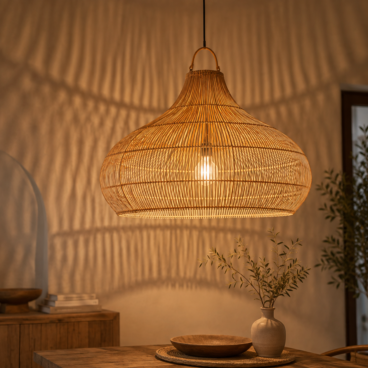 Arlo Handwoven Rattan Pendant Light