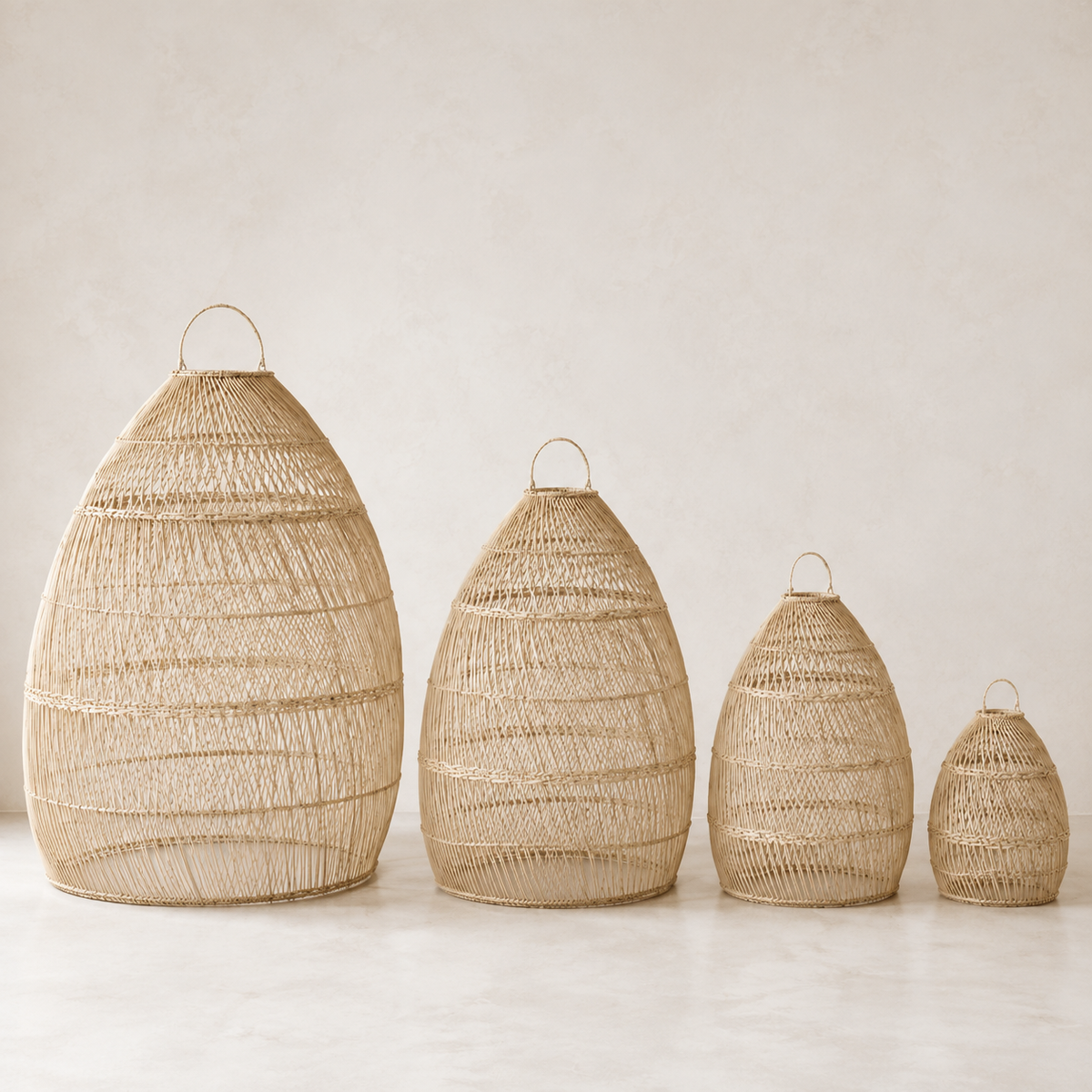 Celina Oversized Handwoven Rattan Pendant Lampshade – 4 Sizes