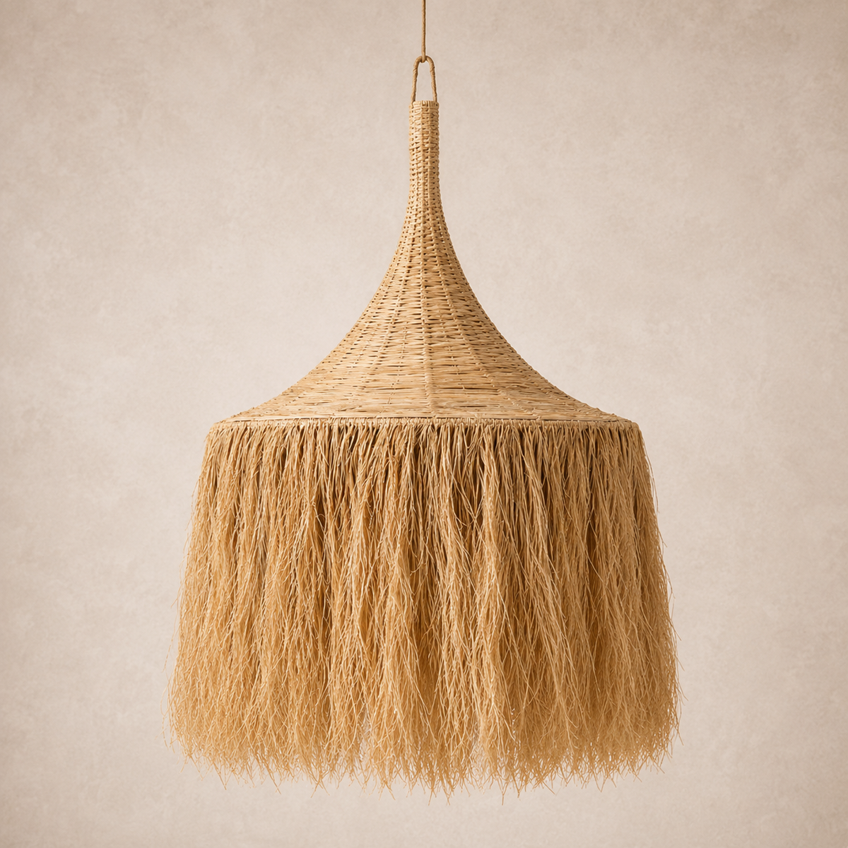 Charles Natural Fiber Fringe Pendant Light