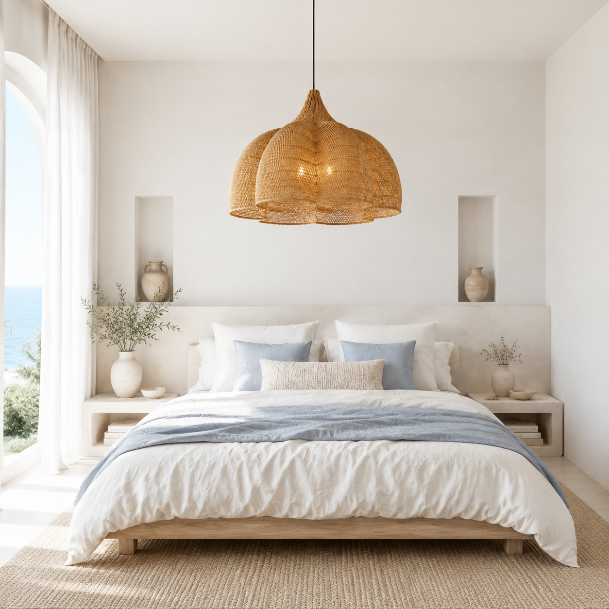 Nana Handwoven Natural Rattan Pendant Light