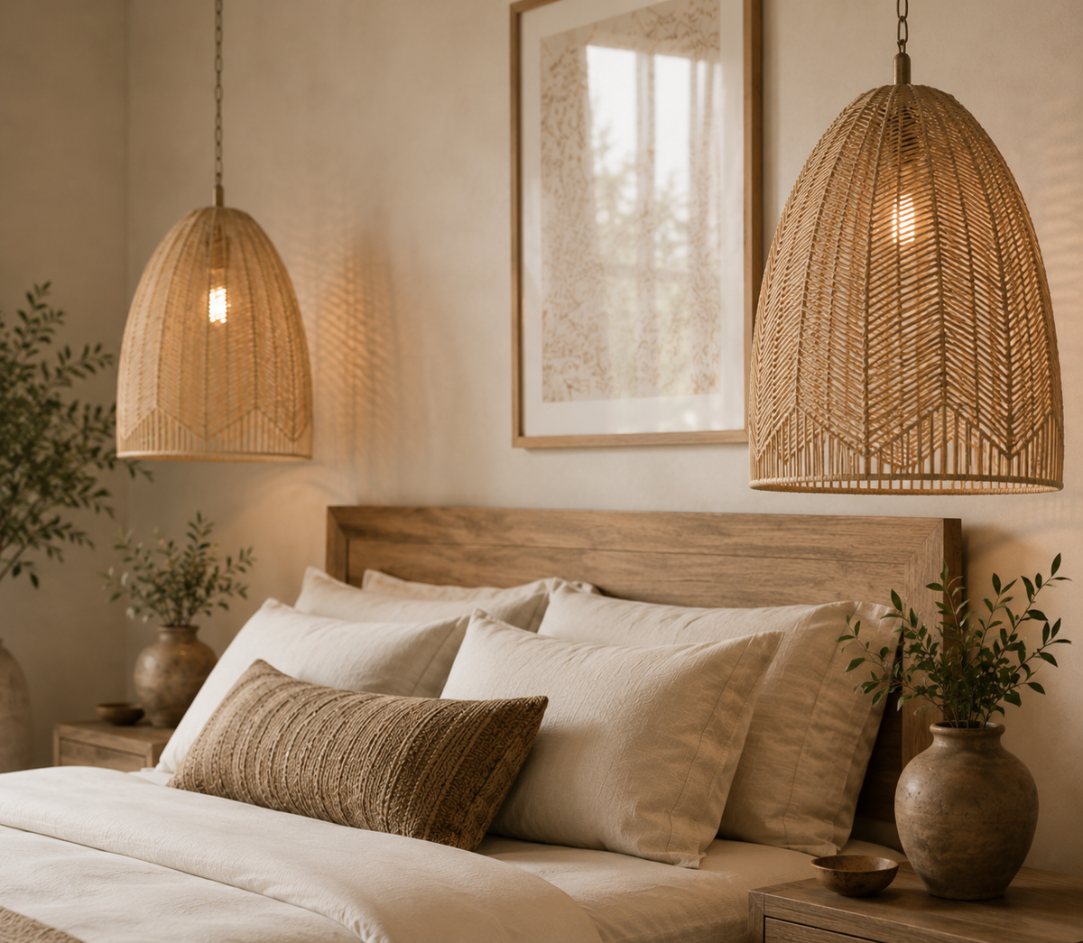 Ellora Natural Rattan Pendant Light
