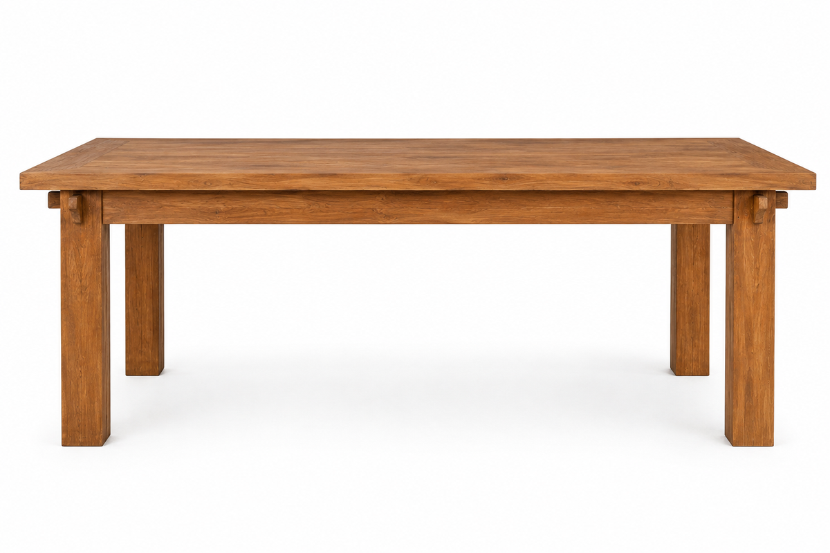 Lawas Reclaimed Teak Dining Table – Solid Wood Artisan Dining Table