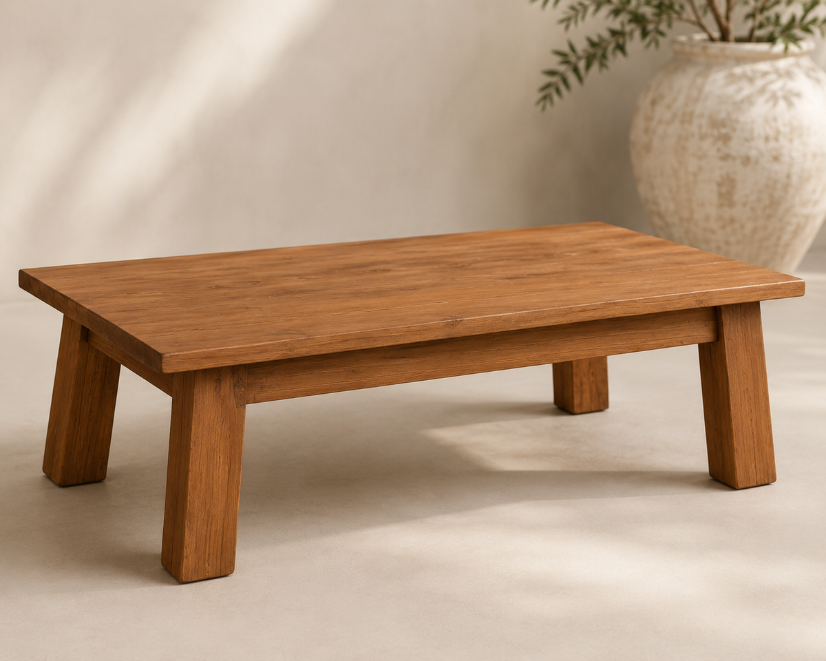 Mahana Natural Wood Coffee Table – Organic Modern Design