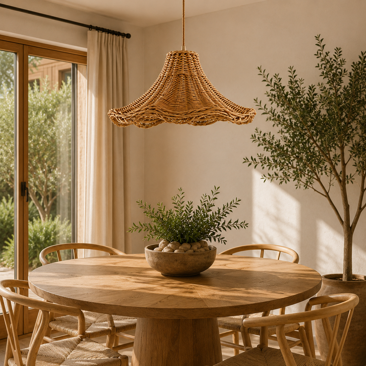 Ophelia Natural Rattan Pendant Shade