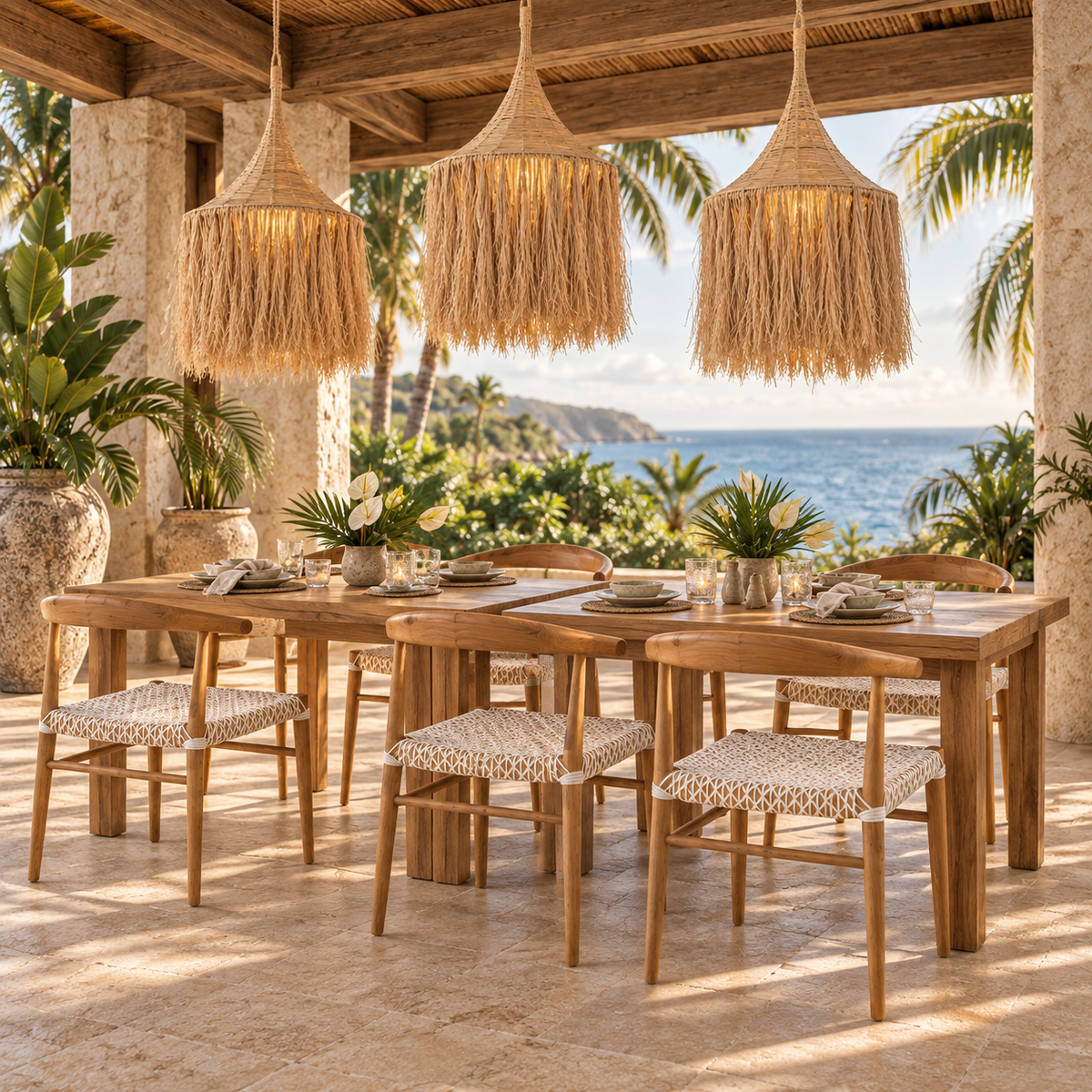 Siesta Teak & Synthetic Rope Dining Chair – Natural