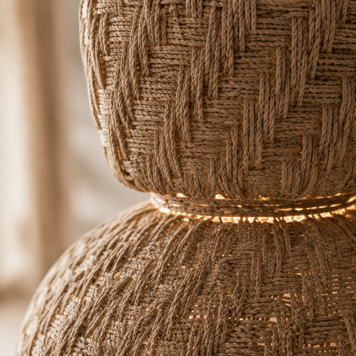 Saxon Handwoven Natural Fiber Pendant Light
