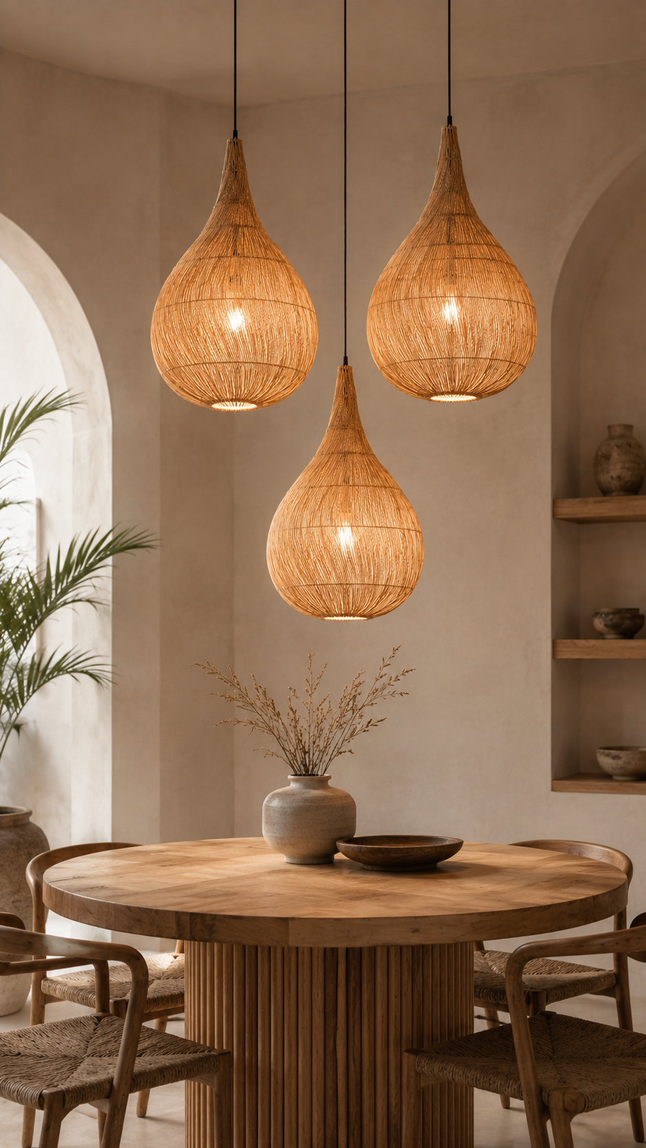 Alannah Handwoven Rattan Pendant Light