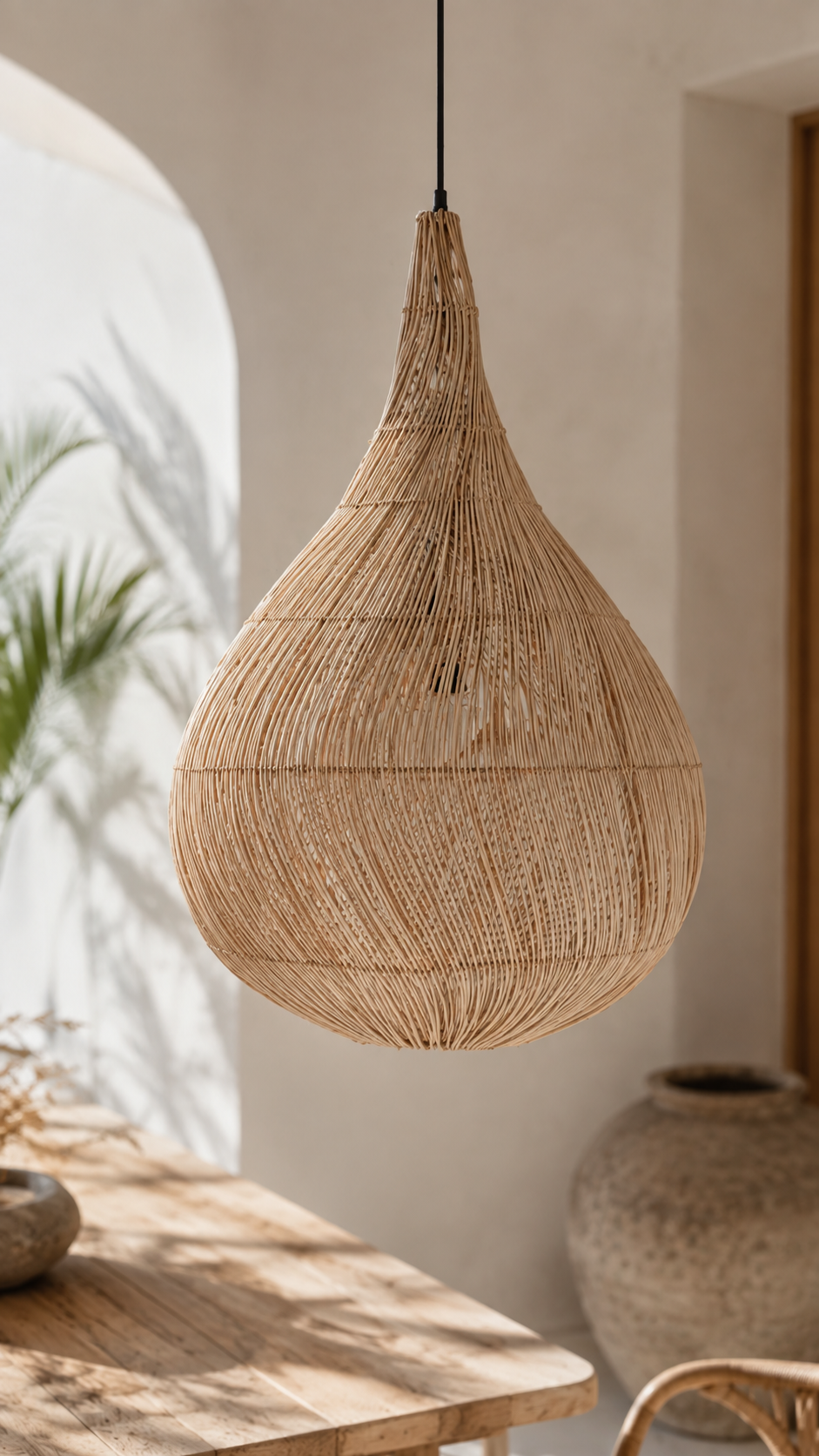 Alannah Handwoven Rattan Pendant Light