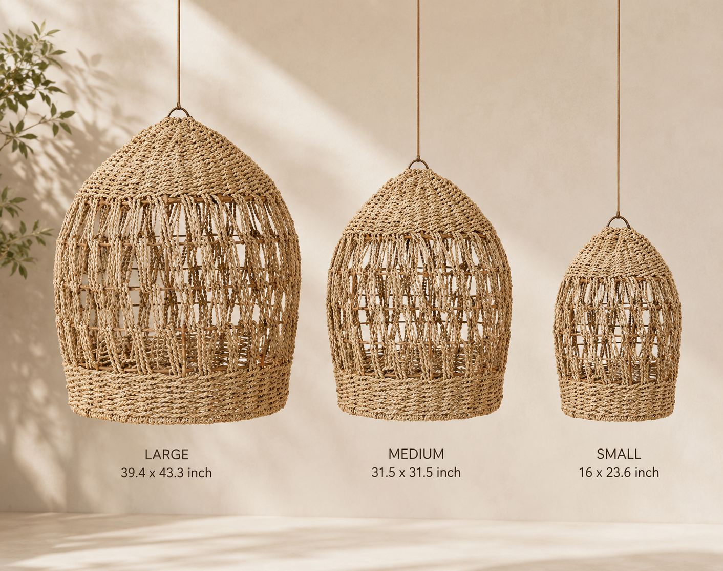 Azura Handwoven Seagrass Pendant Shade