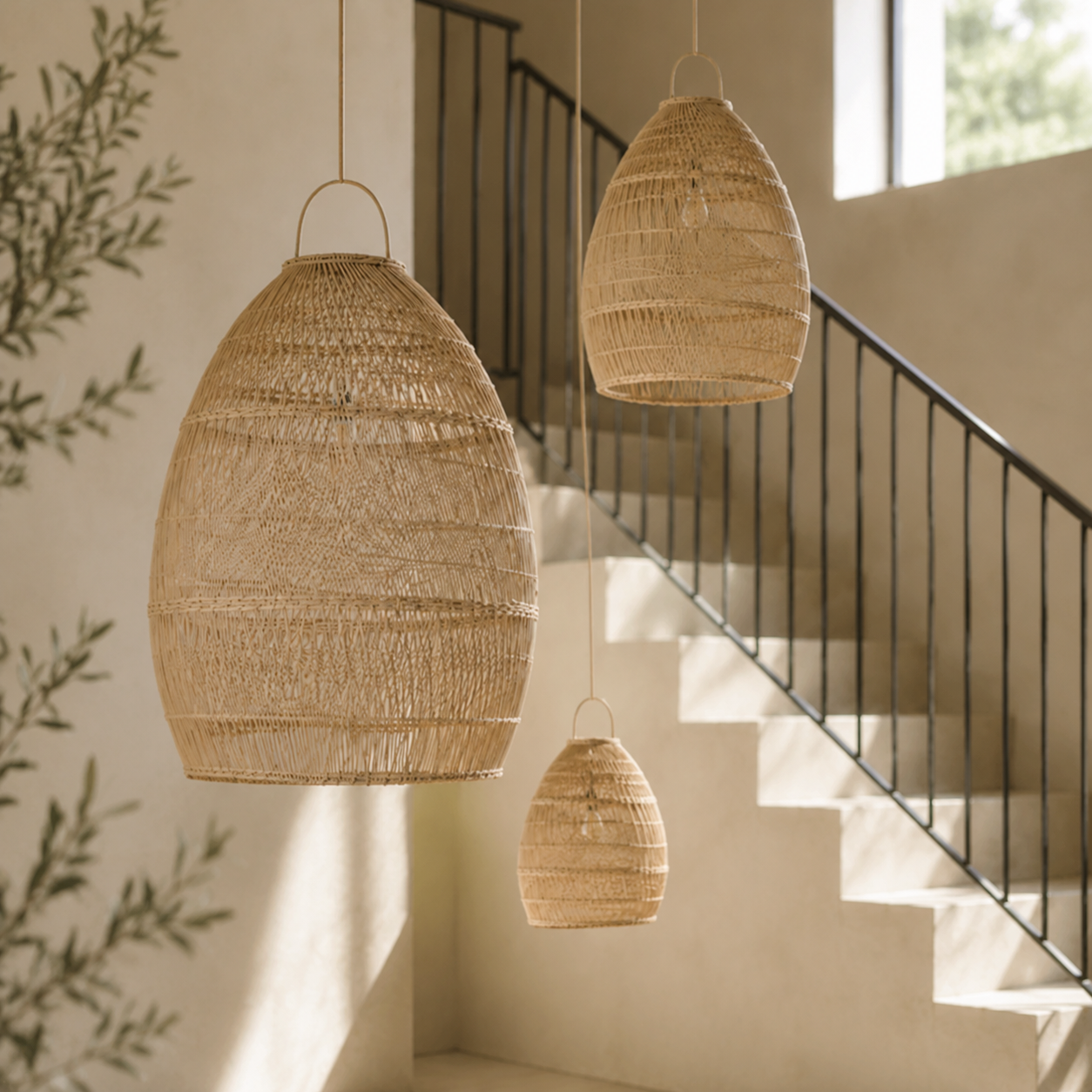 Celina Oversized Handwoven Rattan Pendant Lampshade – 4 Sizes