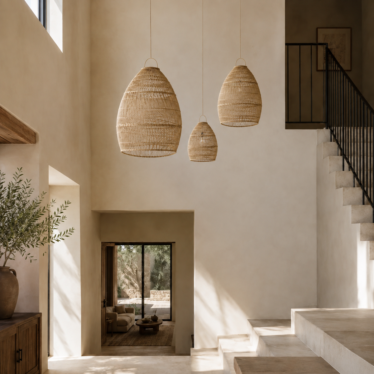 Celina Oversized Handwoven Rattan Pendant Lampshade – 4 Sizes