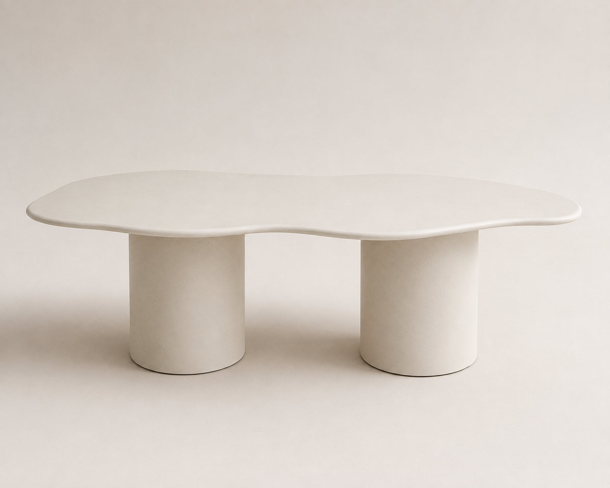 Dalga Wavy Sculptural Concrete Dining Table