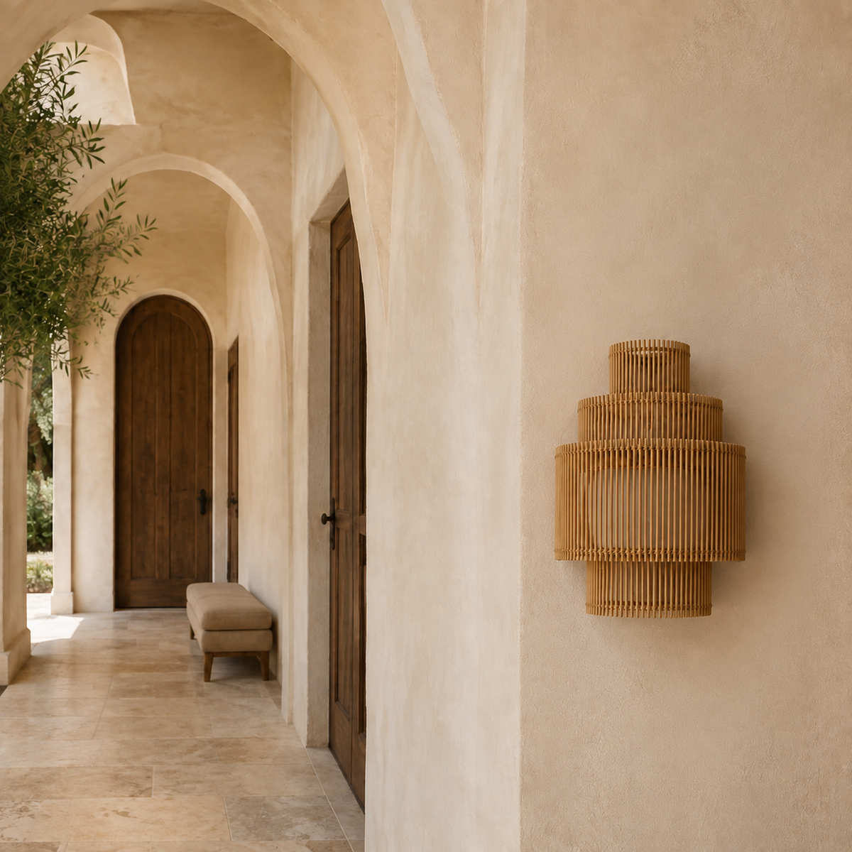 Dalila Handwoven Rattan Wall Sconce Shade