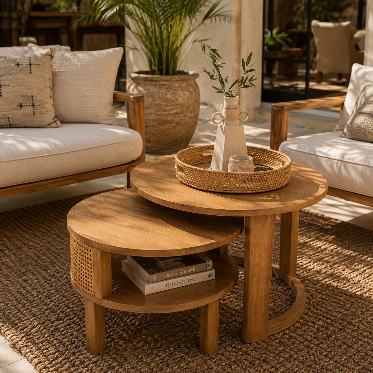 Davos Solid Teak Lounge Set – Luxury Outdoor &amp; Indoor Patio Furniture