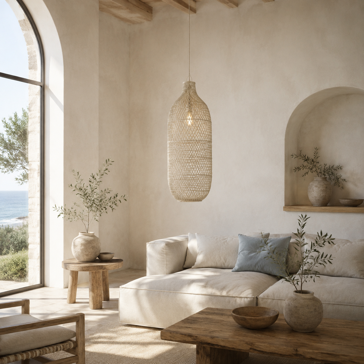 Oversized Sculptural Juno Woven Pendant Light