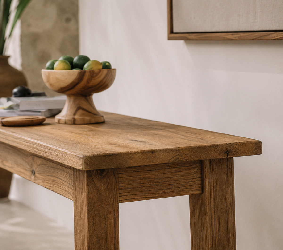 Mahana Reclaimed Teak Console Table – Artisan Organic Design