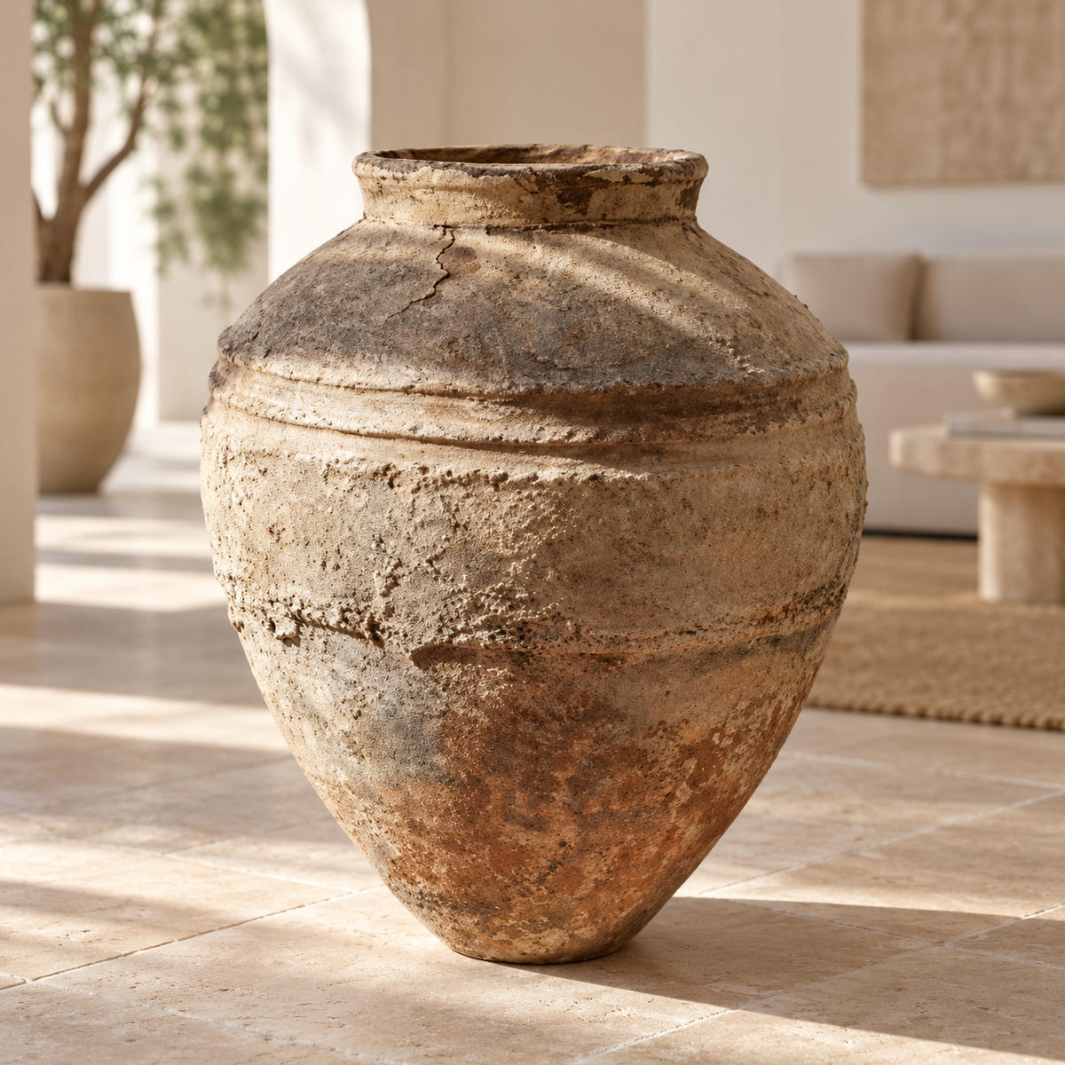 Mojo Vintage Floor Pot | Antique Terracotta Planter