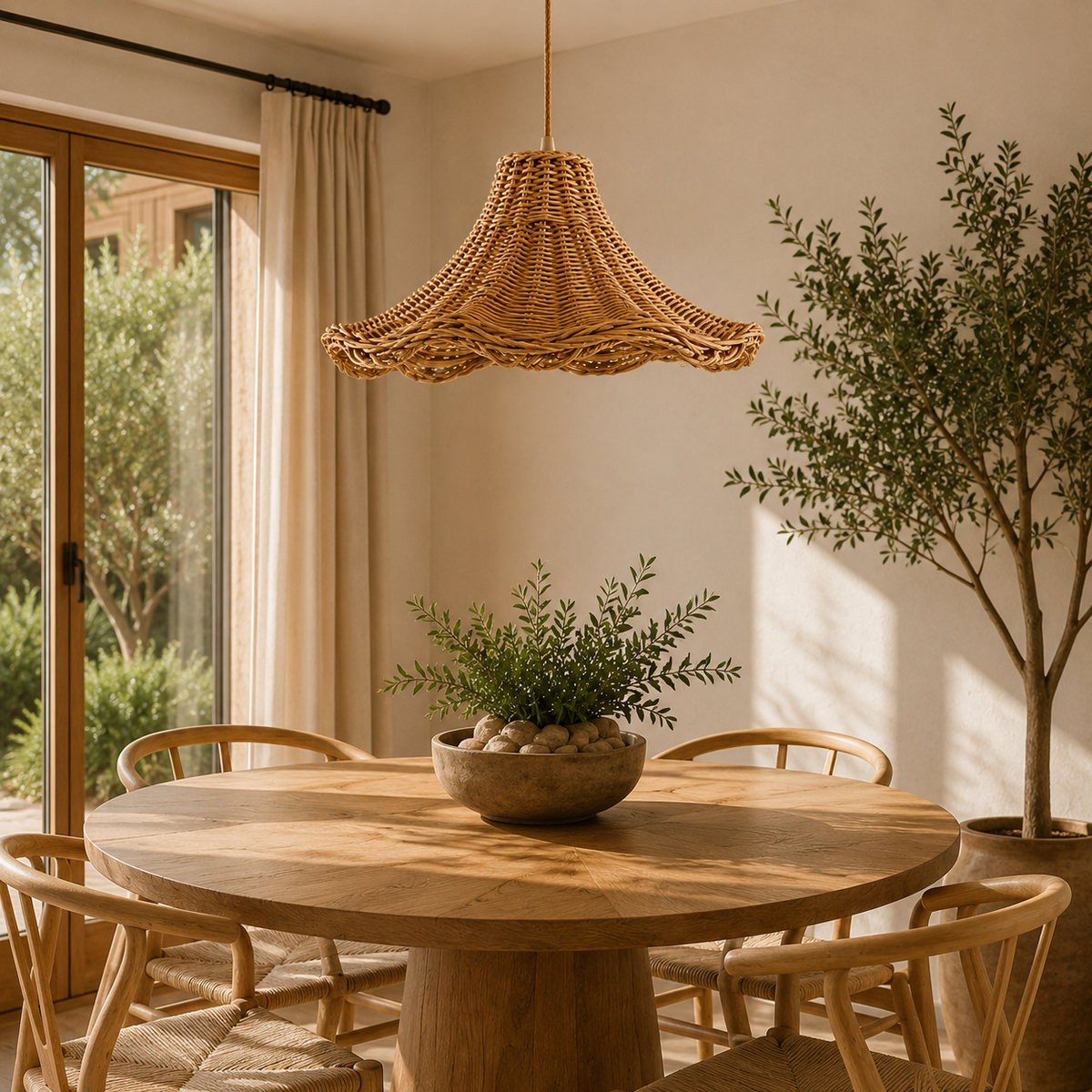 Ophelia Natural Rattan Pendant Shade