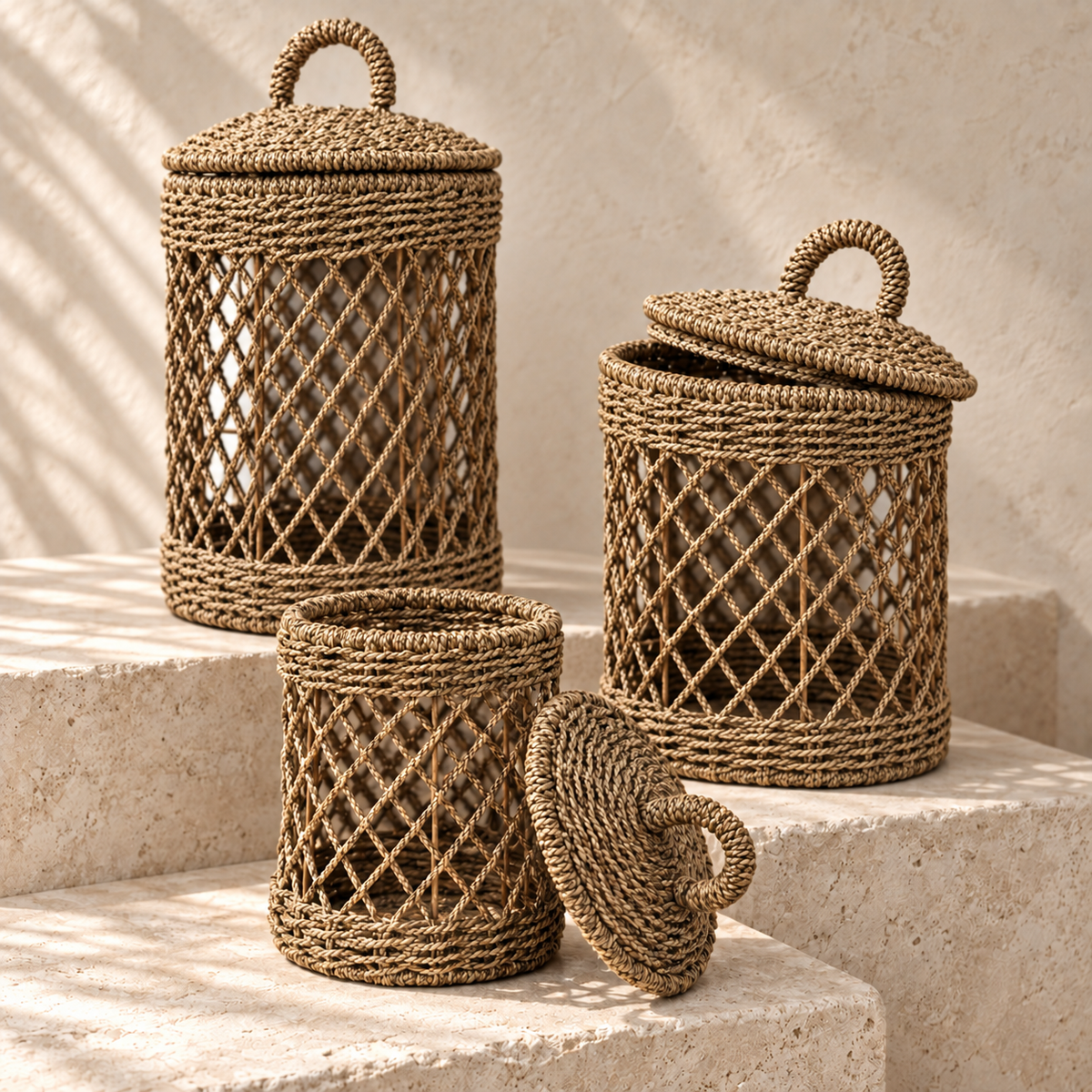 Rara Handwoven Natural Fiber Storage Basket