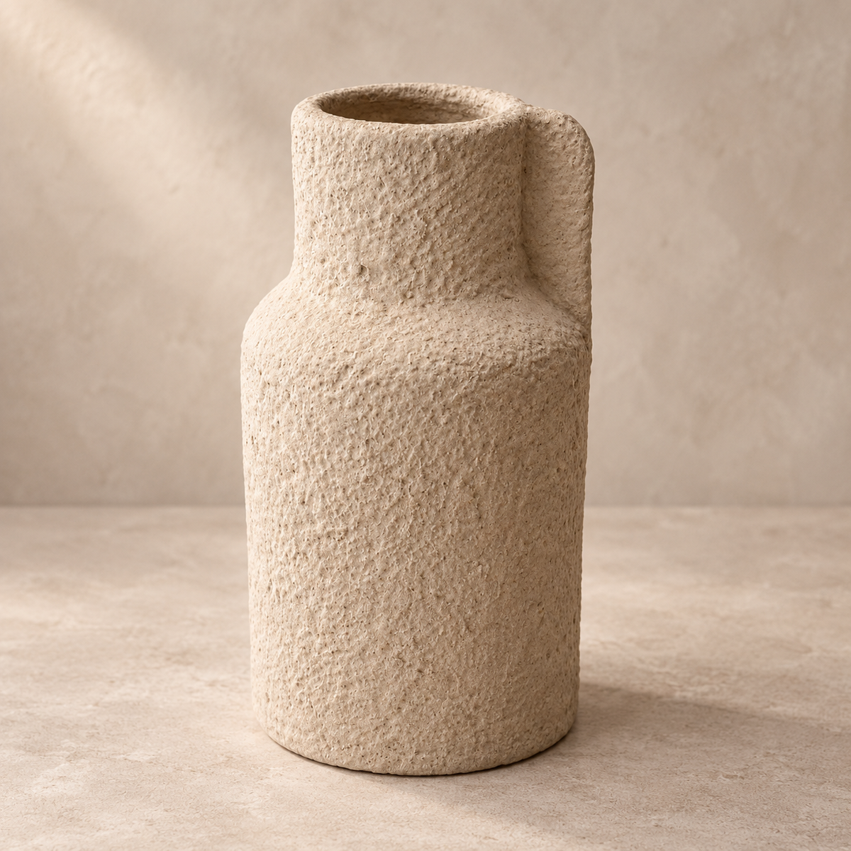 Safa Textured Clay Vase – Minimalist Decorative Accent