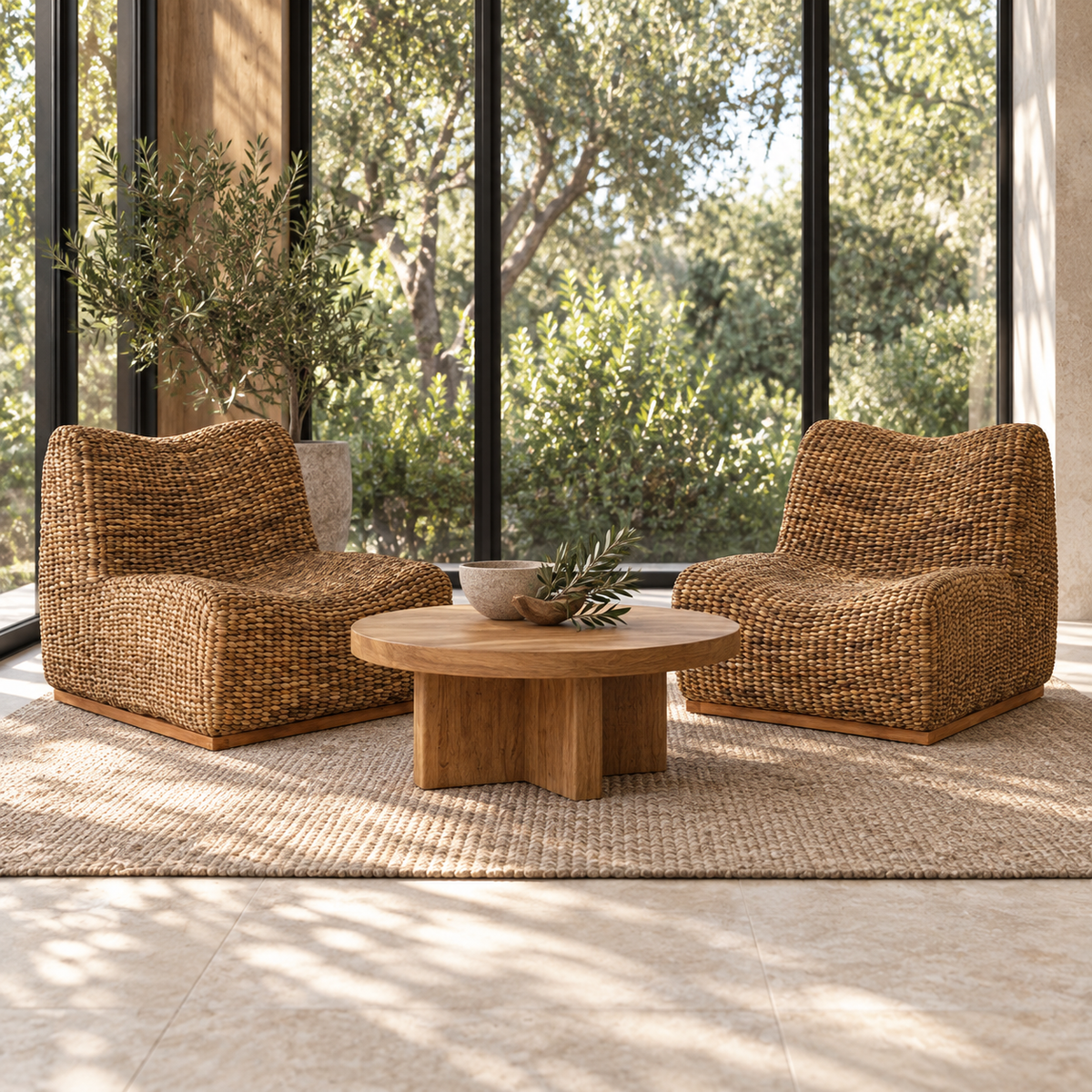 Tenang Handwoven Water Hyacinth Lounge Chair