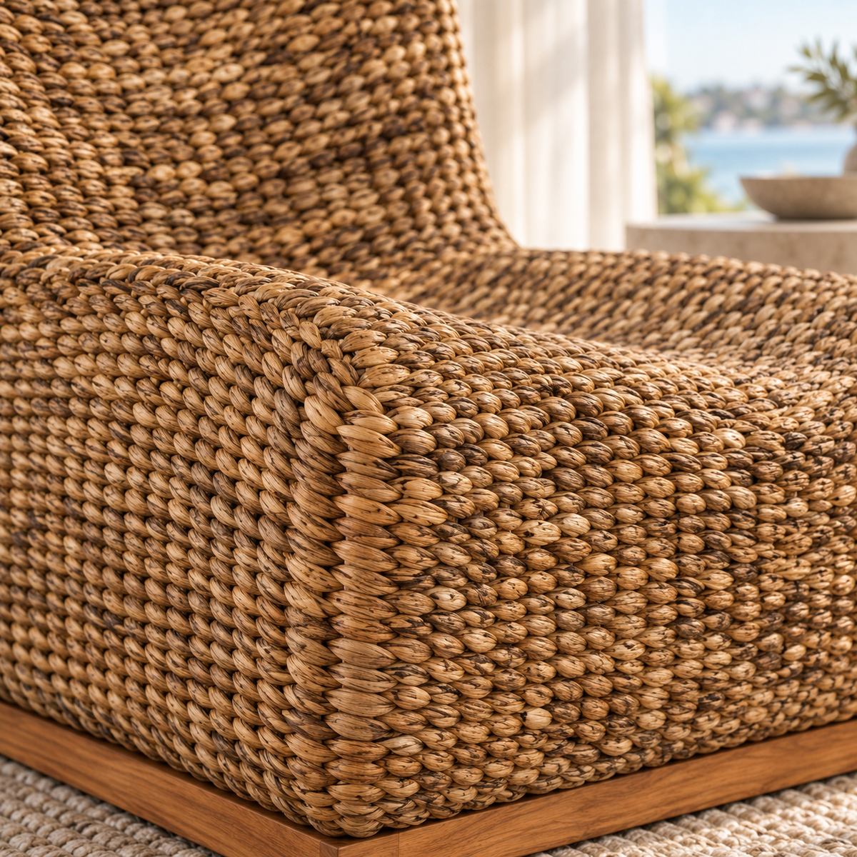 Tenang Handwoven Water Hyacinth Lounge Chair