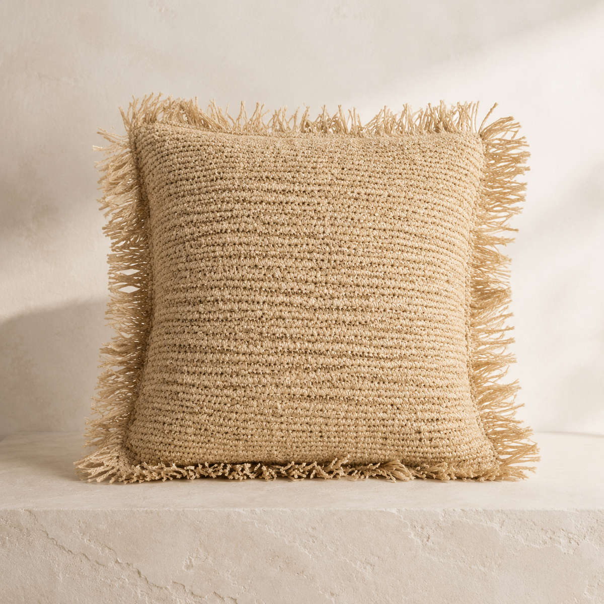Mara Handwoven Water Hyacinth Cushion Cover – Natural
